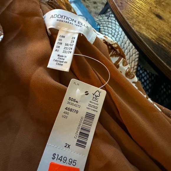 Satin Ruffled Wrap Maxi Dress - Addition Elle - Picture 7 of 10